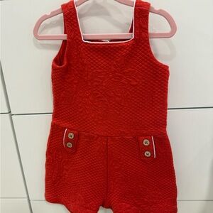 Janie and jack Red Sleeveless Kids Romper